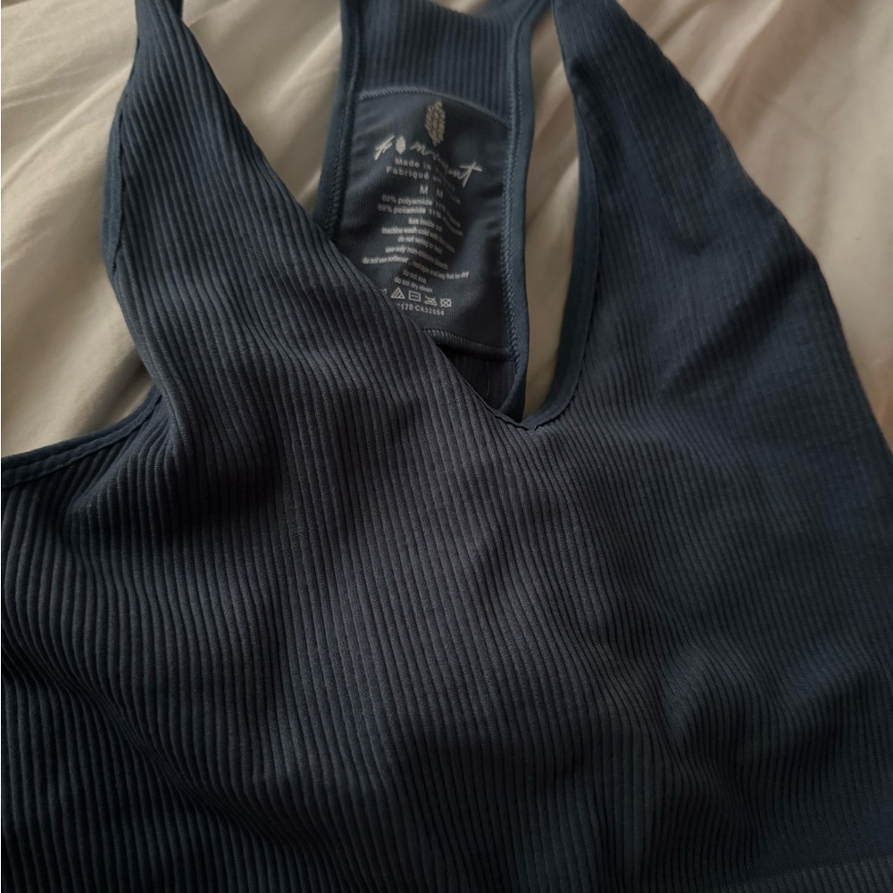 FP Movement Elegant Ribbed Tank Top - Navy Blue